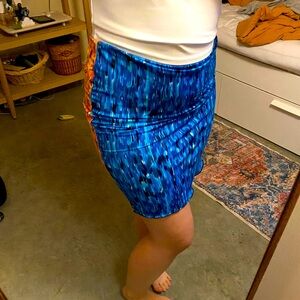 Retro 90s print mini skirt